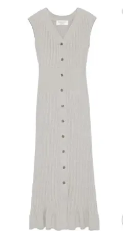 SNIDEL フロントボタンニットワンピース