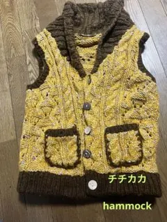 ウール100% ケーブル編みニットベストのサムネイル