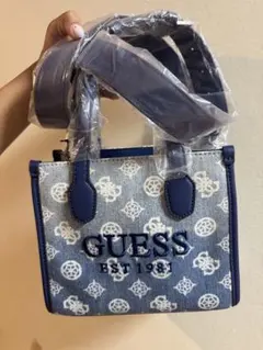 GUESS デニム トートバッグ 2WAY