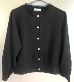 新品 未使用 カーディガン　黒　Lサイズ　ドルマン風袖　ゆったり袖　前ボタン