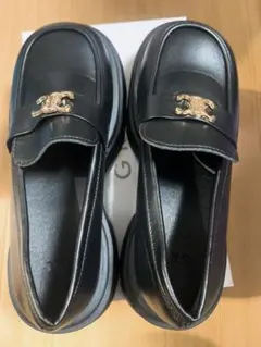 モノグラムプレート厚底ローファー[fa035] 25cm