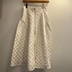 FURFUR TYPEFURMY ホワイトキルティング フレアスカート