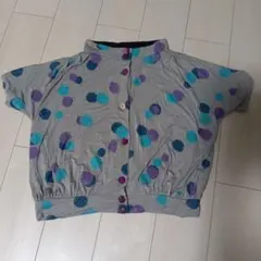 h*✨様 gouk 水玉模様 半袖 グレー パープル ブルー