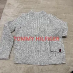 TOMMY HILFIGER グレー ケーブルニット S/P