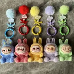 LABUBU ラブブぬいぐるみキーホルダー 5体セット【新品、未使用