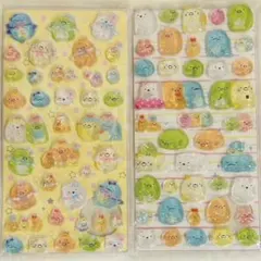 訳あり すみっコぐらし 3D 立体シール ドロップシール ぷっくり 2枚セット