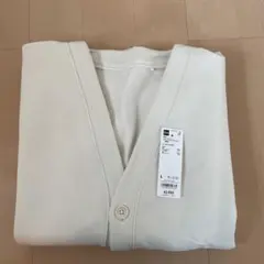 GU ヘビーウェイトスウェットカーディガン(長袖) オフホワイト Lサイズ