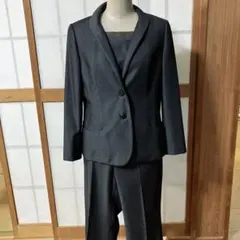 グレー パンツスーツ 3点セット