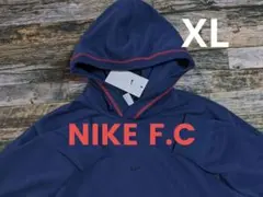 XL NIKE FC プルオーバー フーディフリース スウェット パーカー 紺