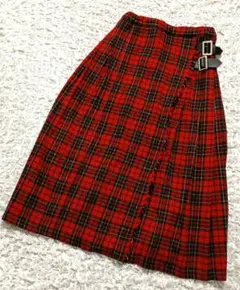 リブインコンフォート　フェリシモ　チェック　巻きスカート風　タータンチェック