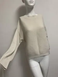 le.coeur blanc＊横リブボートネックニット＊プルオーバー＊38