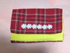 ハンドメイド移動ポケット02　赤チェック