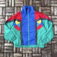 90s CASUAL ISLE カラフルナイロンジャケット ジップアップのサムネイル