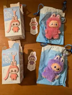 【2個セット】　ラブブ　イニシャル 　　　　【T】　【Q】　ポップマート