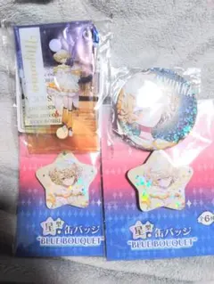 フラガリアメモリーズ ミュンナ 缶バッチ＆星型缶バッチ＆カラビナ付きケース