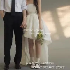 ホワイトウェディングドレス ミニドレス