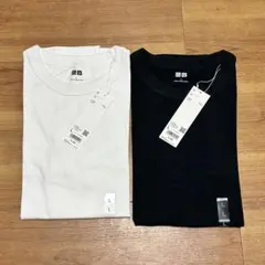 UNIQLO U / クルーネックTシャツ(半袖) ブラック ホワイト L 新品