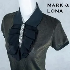 MARK&LONAマークアンドロナ　フリル　ポロシャツ　ラメのサムネイル