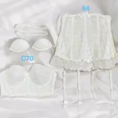 ブライダルインナーブラジャーC70、ニッパー64、ガーターベルト　カネボウセモア
