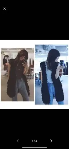 クロエ カシミヤ100 ロングジレ ニットのサムネイル