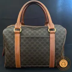セリーヌ ハンドバッグ マカダム柄 トリオンフ ゴールド金具 レザー 本革