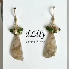 フォッシルコーラル ピアス