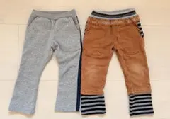 裏起毛 100cm 長ズボン2点セット