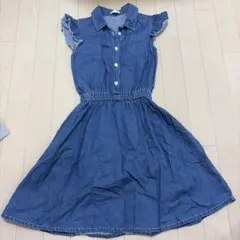 GU⭐️ノースリーブデニムワンピース⭐️130センチ⭐️