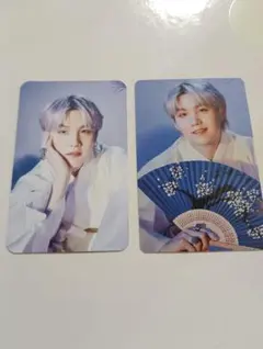 ２０２１年ダルマジュンBTS SUGA トレカ ２枚新品未使用ケース付お月見