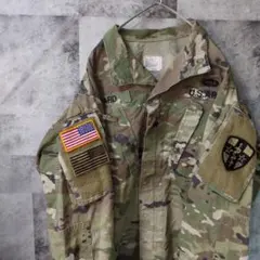 【米軍実物】10s米軍マルチカム迷彩ミリタリージャケット古着緑S　C17,3a