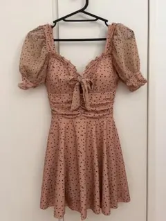 バックレースアップ パフスリーブ ワンピース 水着 レディースのサムネイル