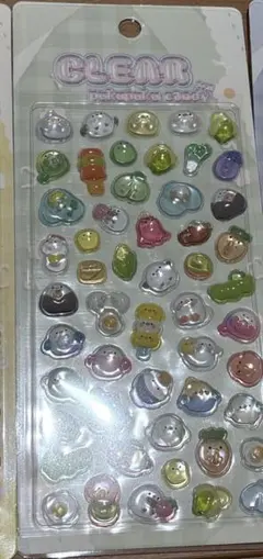 正規品クリアぷくぷくキャンディシール　シマエナガ　食べ物
