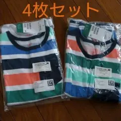 H＆M　タンクトップ4枚セット　無地白　ボーダー　双子　兄弟オソロ