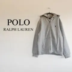 POLO RALPH LAUREN パーカー　ジップアップパーカー　刺繍　裏起毛