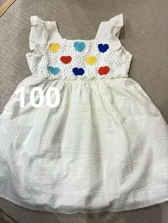 《apres les cours 》かぎ針風刺繍ハートワンピース