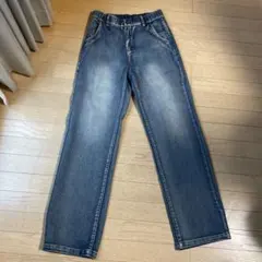 ブルーワイドパンツ ゴムウエスト