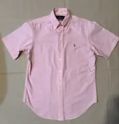 Ralph Lauren半袖ボタンダウンシャツ メンズM マルチカラーポニー刺繍