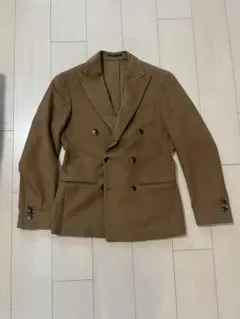 LARDINI ブラウン ダブルブレストジャケット - メルカリ