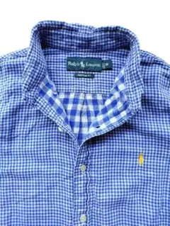 Ralph Lauren カスタムフィット ガーゼ素材　チェックシャツ