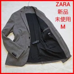 【お取り置き】ZARA テーラードジャケット 2B 仕付け糸付 千鳥格子 M