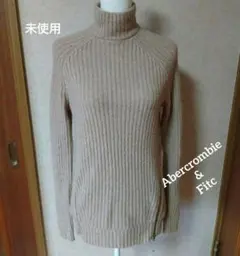 未使用☆Abercrombie&Fitch♡羊毛混リブ編み ハイネックセーター