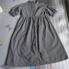 hudsonhoney ギンガムチェック パフスリーブワンピース