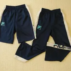 130 140 フィラ 紺　ジャージ　ハーフパンツ　女の子　男の子
