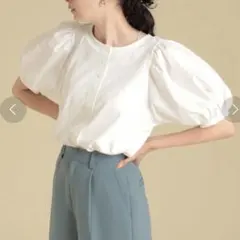 Ray BEAMS ボリュームスリーブキリカエTシャツ ホワイト FREEサイズ