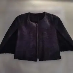 ブラックムートンマントジャケット