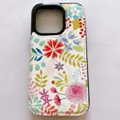 iPhone14 Pro ケース カバー 手帳型 3枚　カード収納 花柄