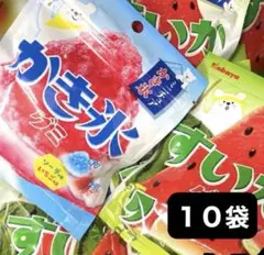 カバヤ かき氷グミ すいかグミ 10袋セット