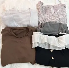 GRL トップス ニット ロングワンピース 半袖 まとめ売り セットアップ