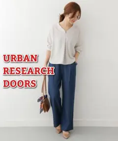 アーバンリサーチドアーズ フロントタック ブラウス シャツ 長袖 とろみ