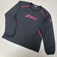 asicsアシックスピステ　スポーツ　プリント　ロゴ　ブラック　ピンク